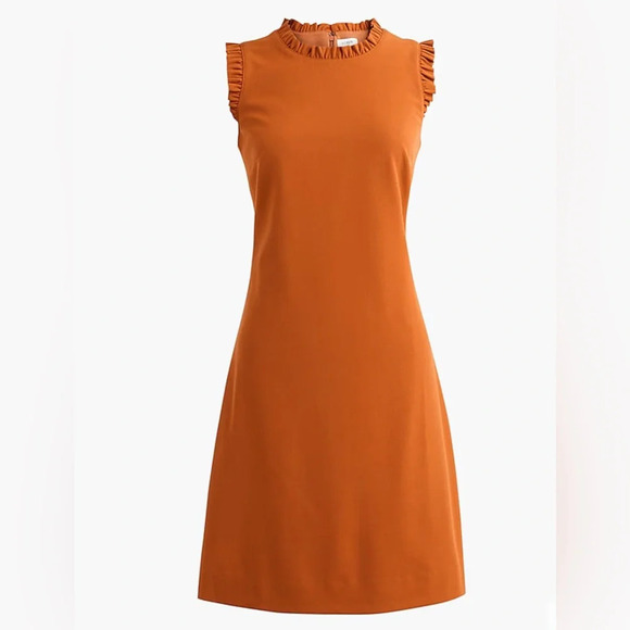 J.Crew ruffle neck suit dress lightweight, spring, summer Style Size 20 - Picture 1 of 4